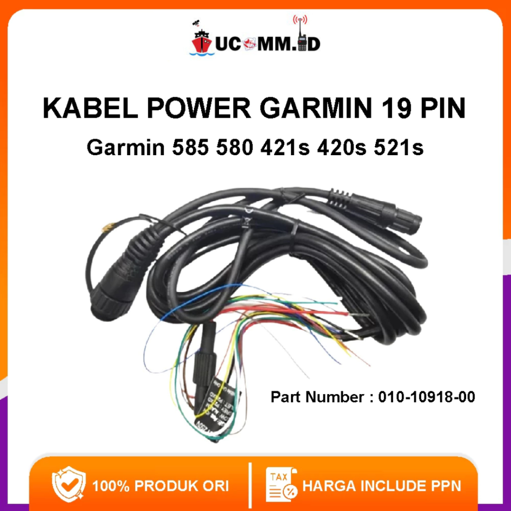 Kabel Power Data XDCR Garmin 19 Pin Original Kabel Garmin GPSMAP 585 580 421s 420s 521s