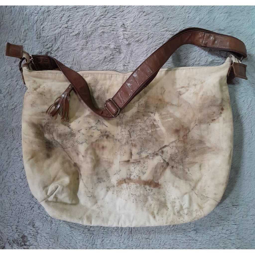 Tas slempang eco print, unisex second