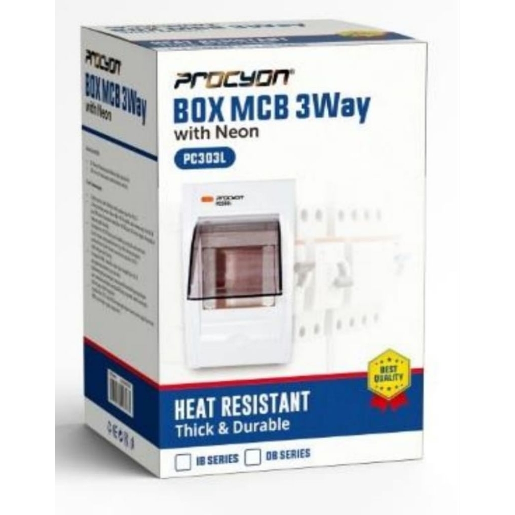 Box MCB 3 grup vislux / Procyon + Indikator Lampu