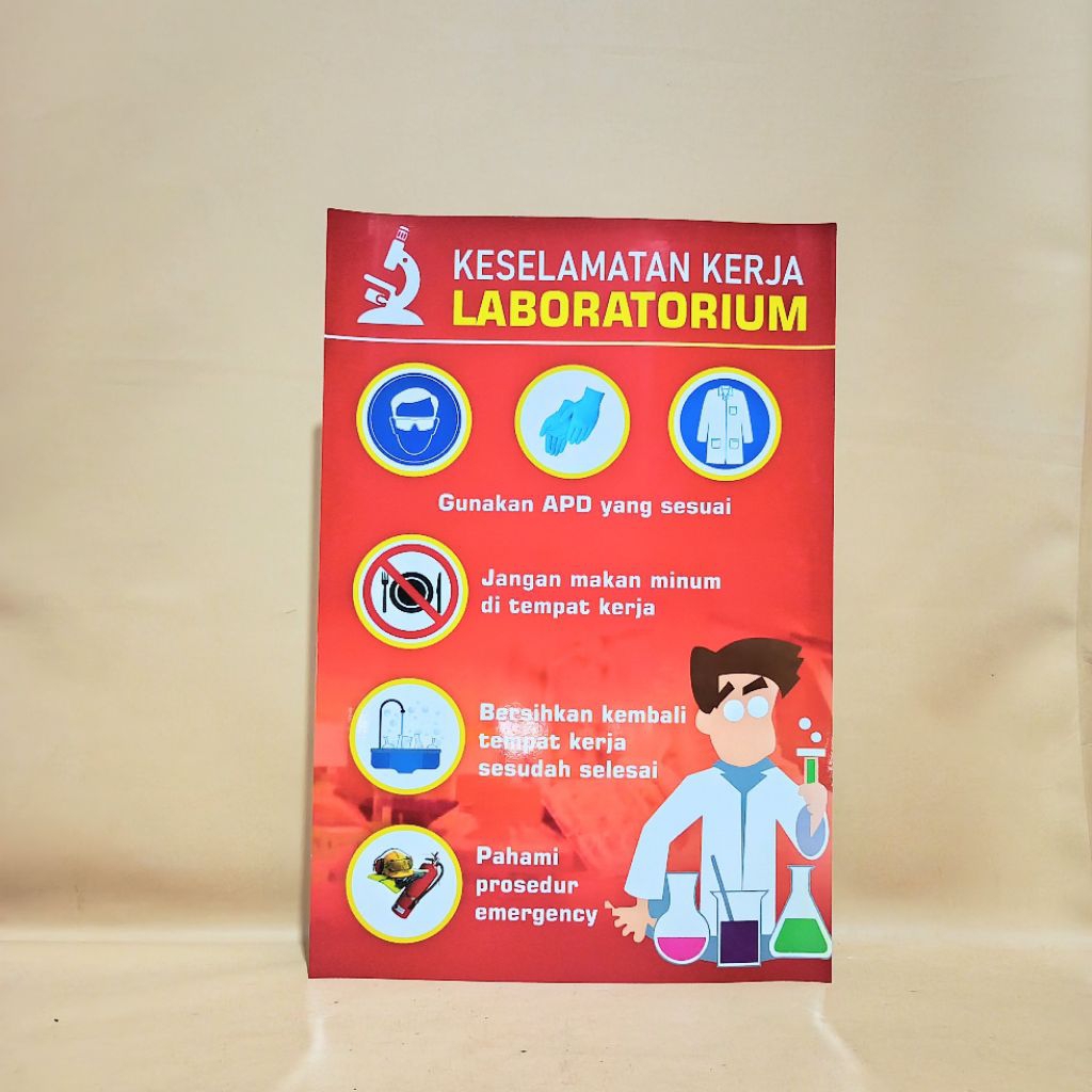Poster Keselamatan Kerja Laboratorium - Poster Keselamatan K3