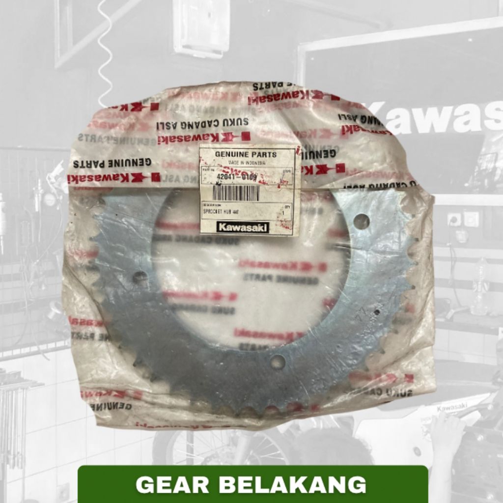 Gear Belakang (44T) KLX 150 S - Sparepart Original Kawasaki (42041-0109)