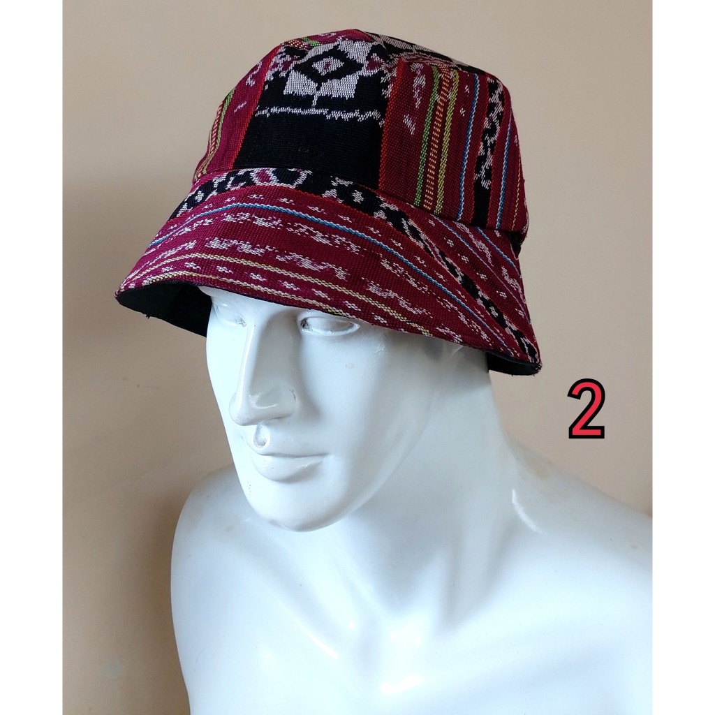 PP 0187 dst Bucket hat / topi tenun Maumere, Flores, NTT