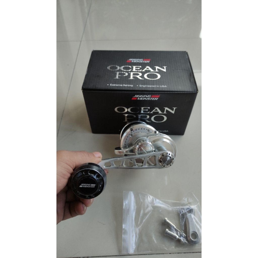 ocean pro 400R bekas minus harga BU kondisi like new/reel oh/reel pancing/overhead/oceanpro/free ong