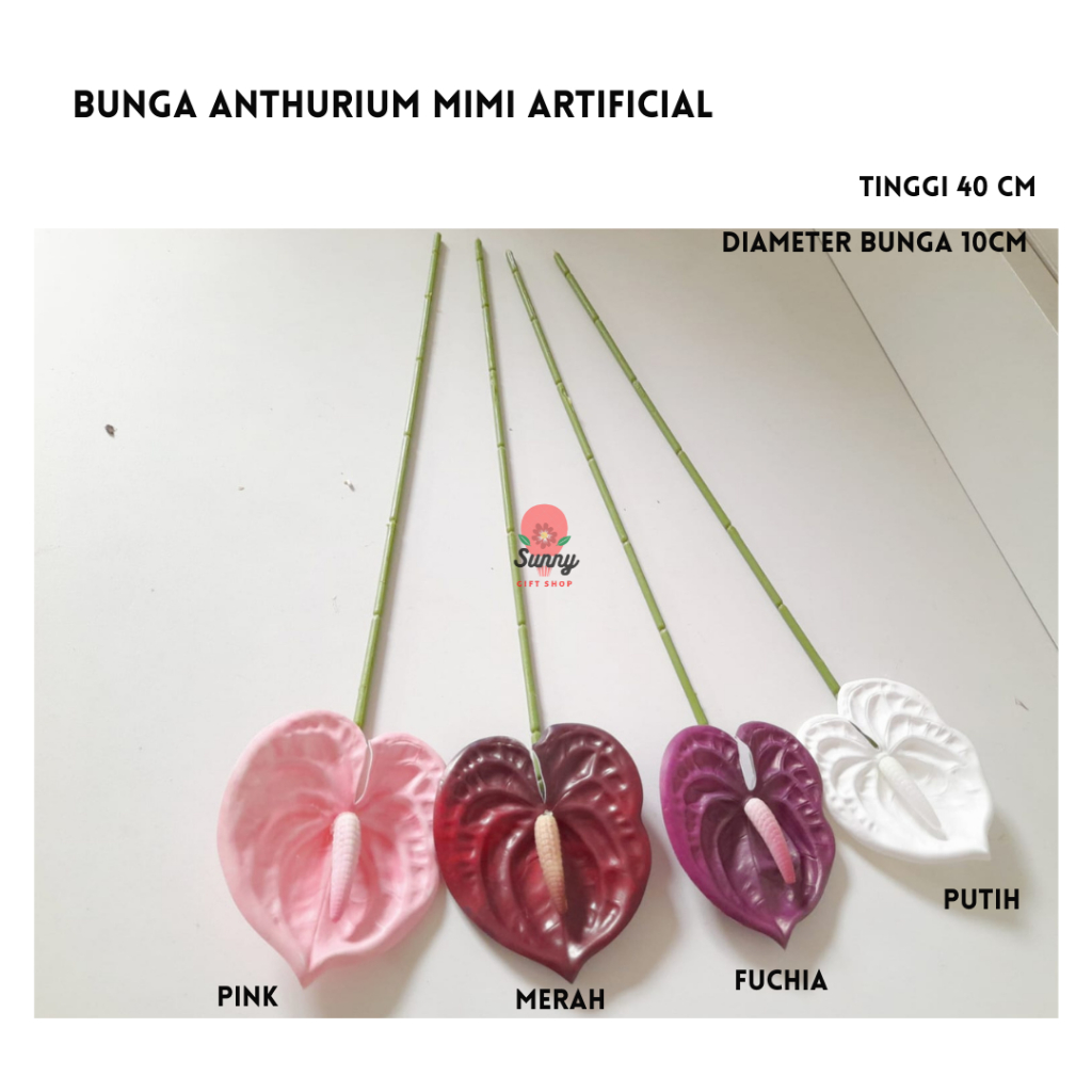 Artificial Anthurium Mimi / Kuping gajah palsu / bunga palsu