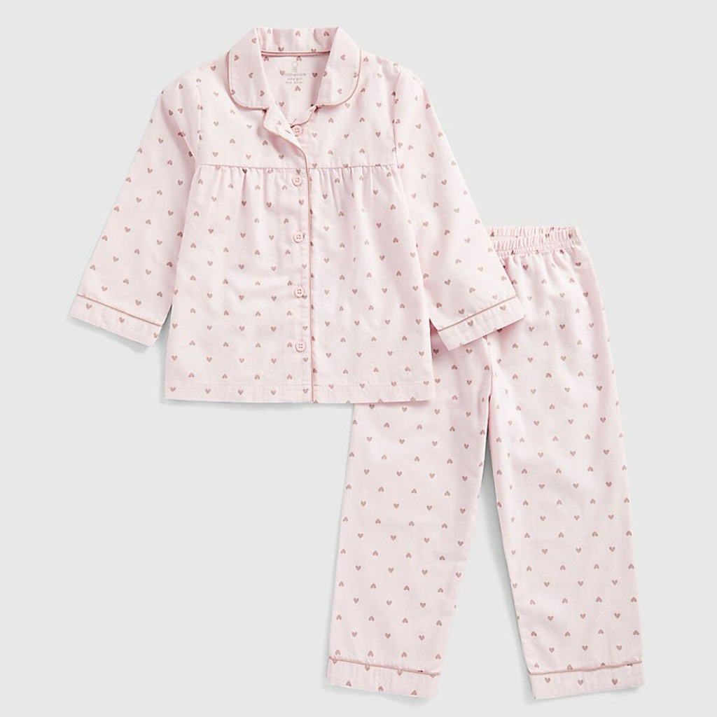 Mothercare Girl Hearts Woven Pyjamas