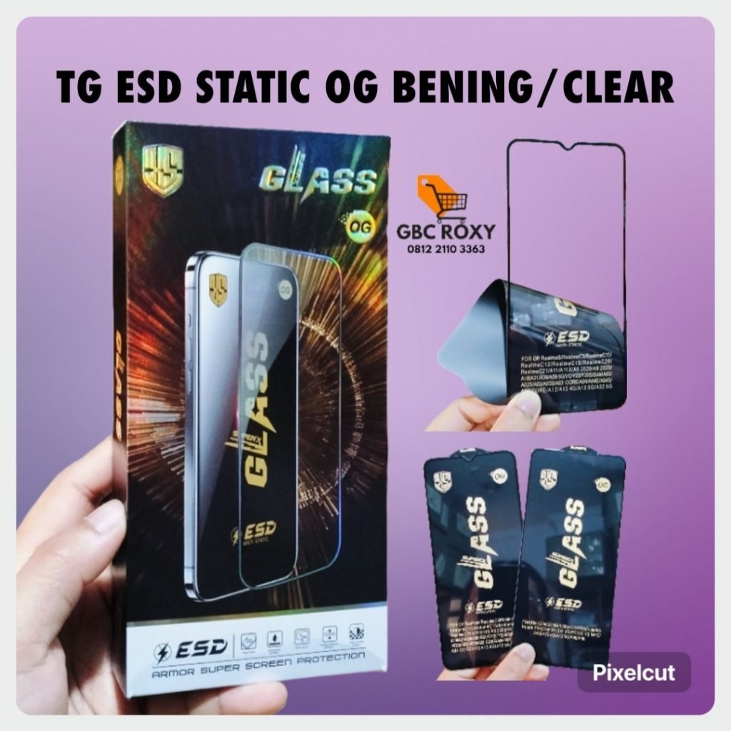( VIVO ) PERSAMAAN TG TEMPERED GLASS ANTI GORES PELINDUNG LAYAR KACA ESD STATIC OG BENING CLEAR SEMU
