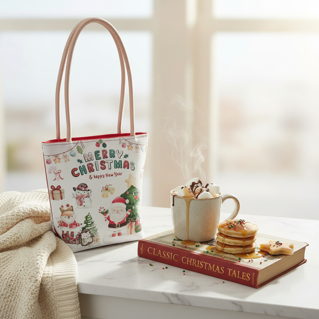 Tas souvenir natal unik pegangan bulat anak sekolah minggu sunday school