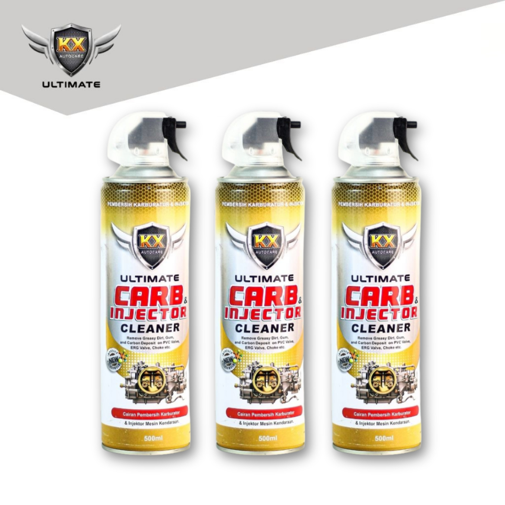 Triple Pack - KX Autocare Ultimate - Carb & Injector Cleaner Pembersih Karburator & Injektor 500ml