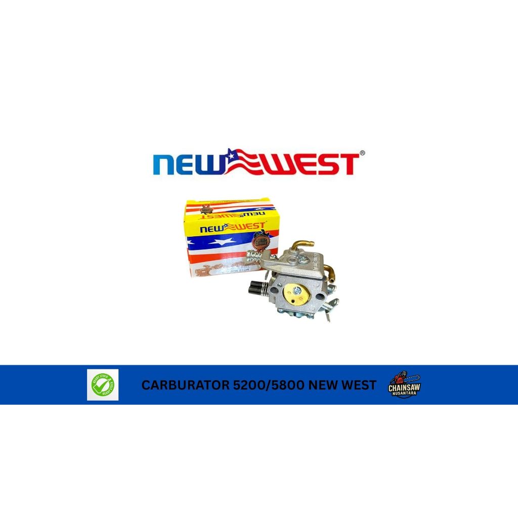 NEW WEST Carburetor Mesin Chainsaw China 5200 / 5800 Original New West
