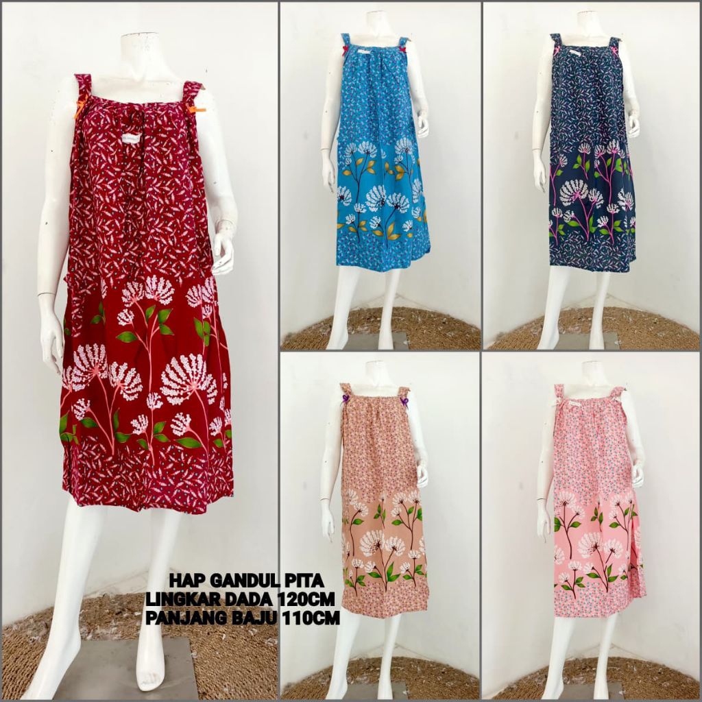 Daster gandul pita HAP/daster tanpa lengan daster lekbong