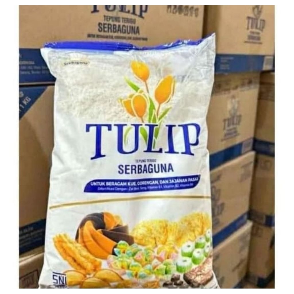 tepung terigu 1kg merk tulip 1dus/10 bks