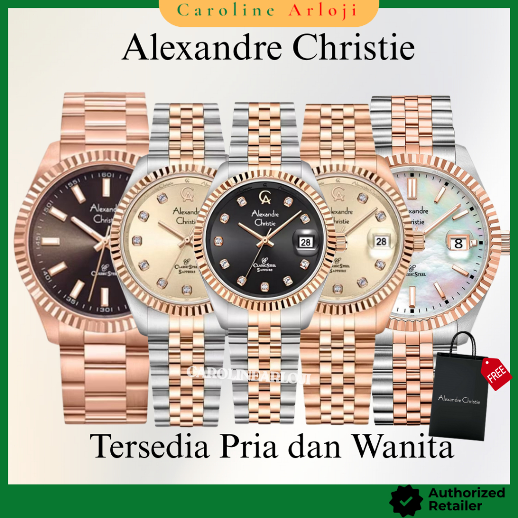 Jam Tangan Wanita Pria Alexandre Christie AC5013 / AC 5013 / AC5012 / AC5002 Original Garansi Resmi