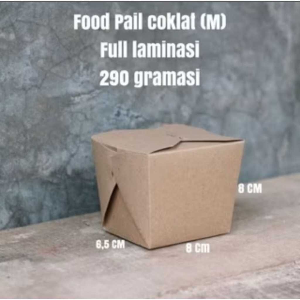 Rice box Paper / Paper Rice box / Food Pail Lunch Box Kertas Dus Makanan Takeaway isi 50pcs