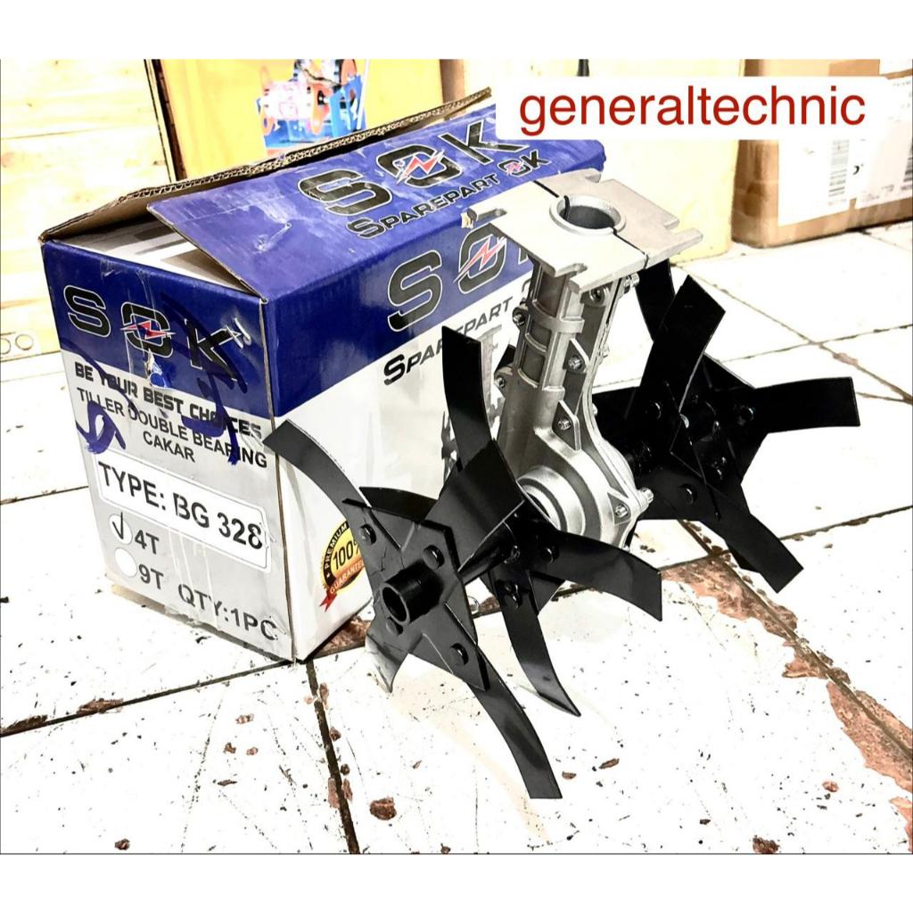 Roda Cakar Mesin Potong Rumput 328 Gearbox Segi 4 Tiller Head 328 Segi 4 Tiller 328 Roda Bajak 328 -