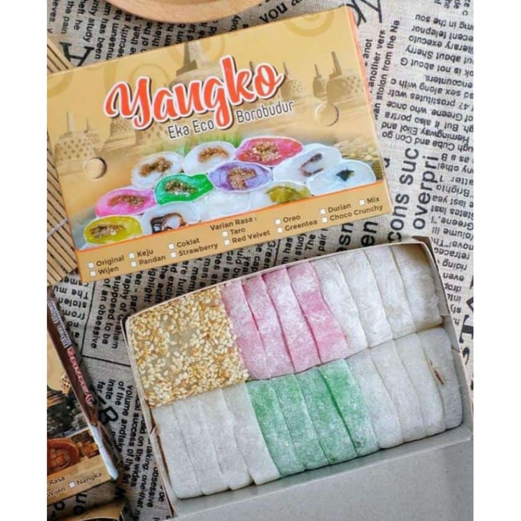 Yangko Mochi Eka Eco Borobudur - Isi 24 Iris Rasa Campur Terlaris