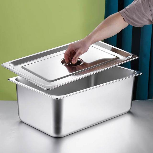 Aurora Home - Wadah Stainless Steel Bertutup Wadah Sayur Tutup Wadah Makanan dan Lauk Stainless TR32