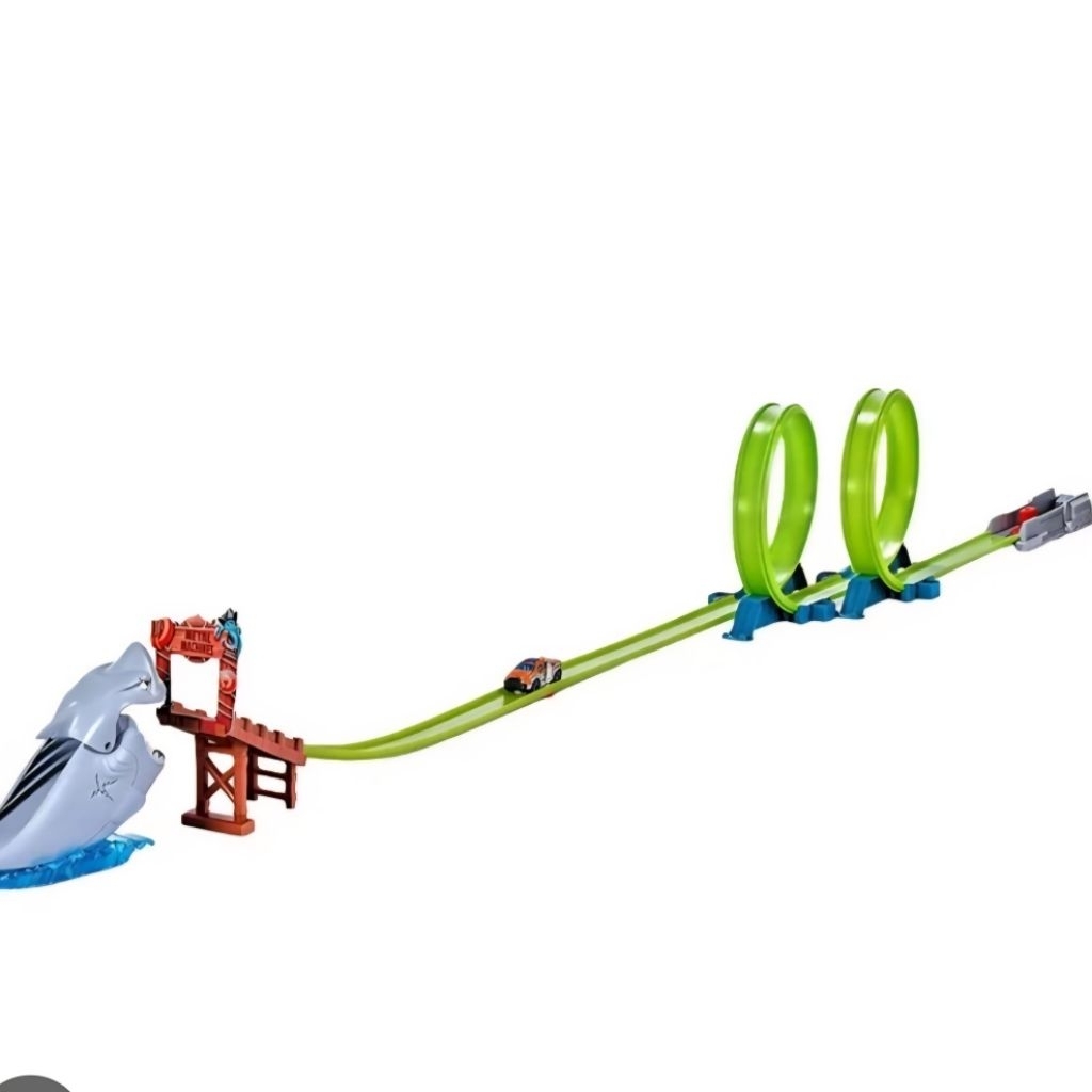 Zuru Metal Machines Shark Attack Track Set with Double Loops (Preloved, good condition, complete set