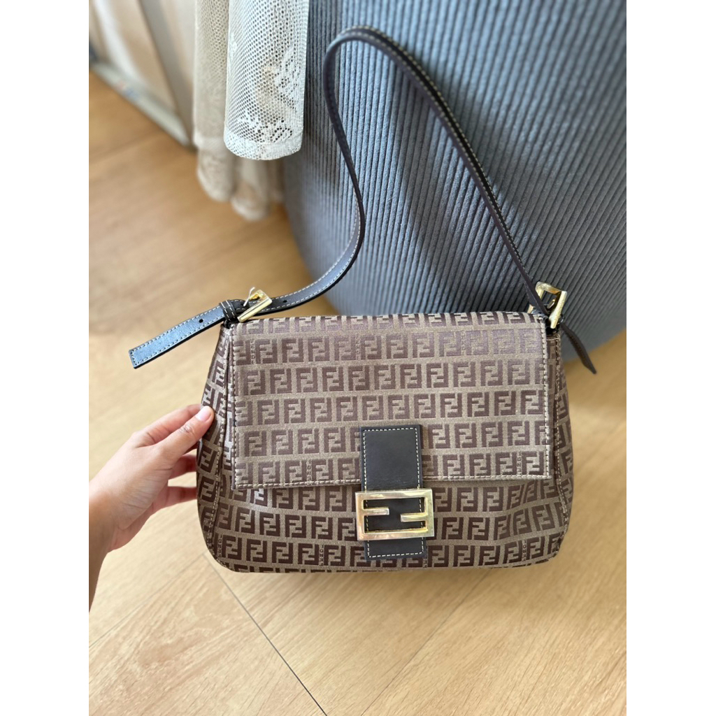 Preloved Fendi SAS Zucca Mamma Baguette bag