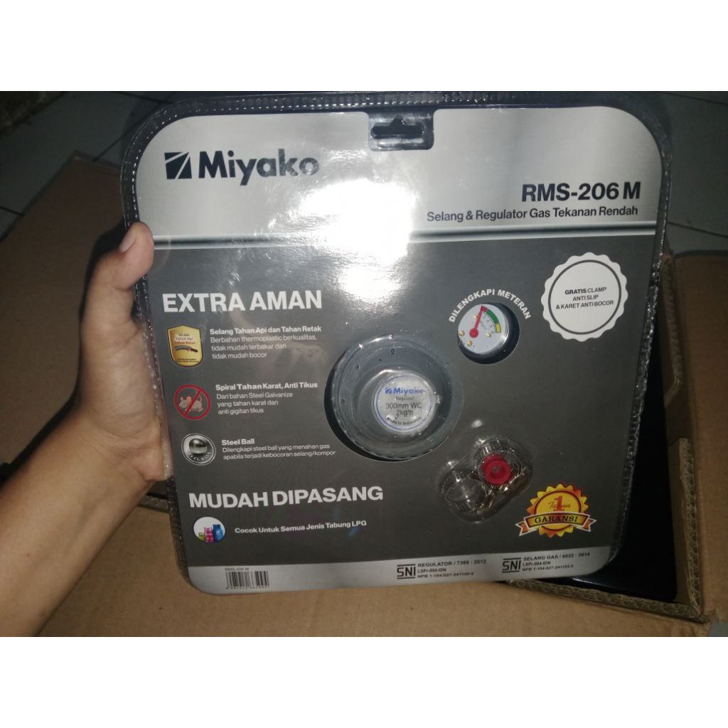 Kompor miyako 1tungku & selang + regulator miyako
