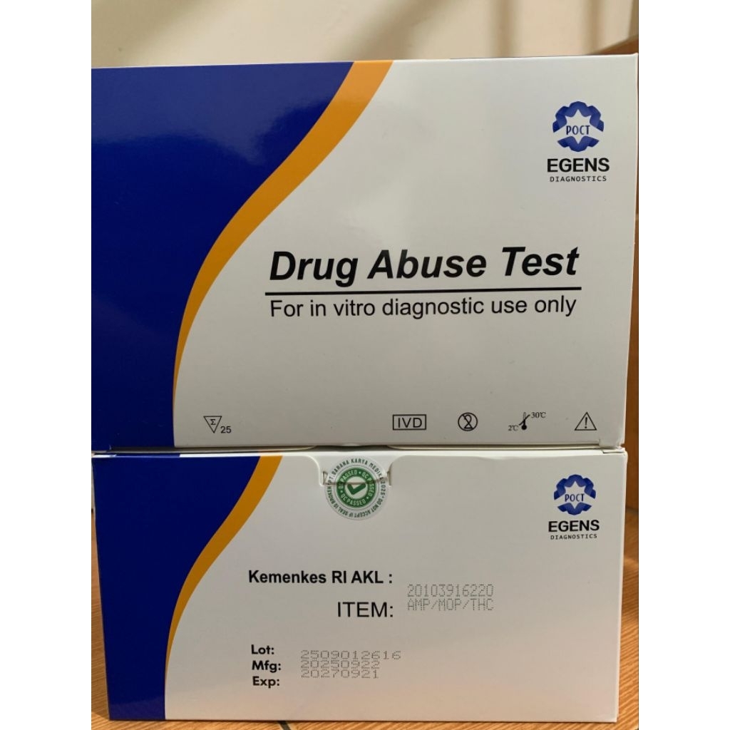 tes narkoba 3 parameter isi 25 tes / drug tes multi3 egens murah akurat