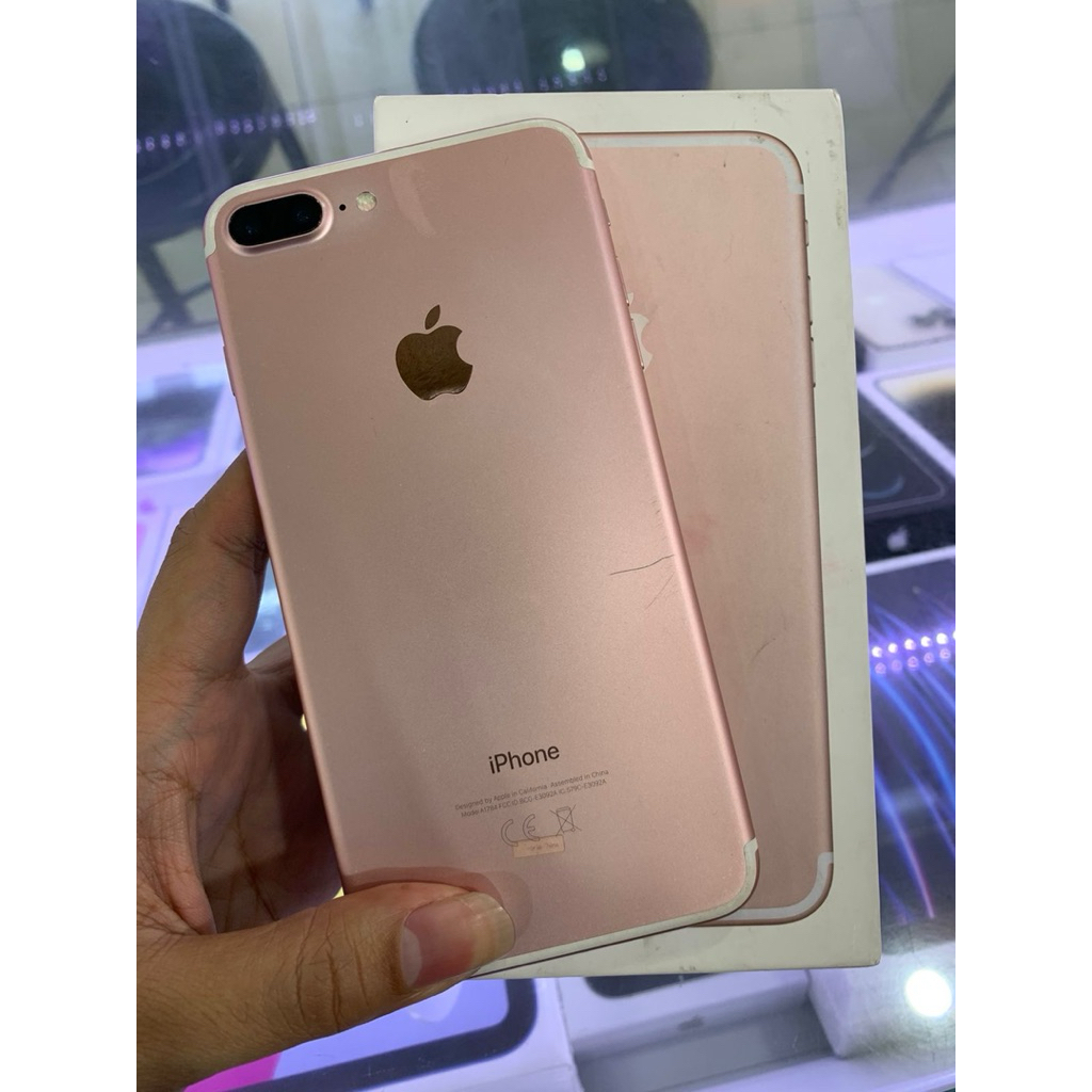 iPhone 7 Plus 128gb ibox rosegold fulset hb 77%an