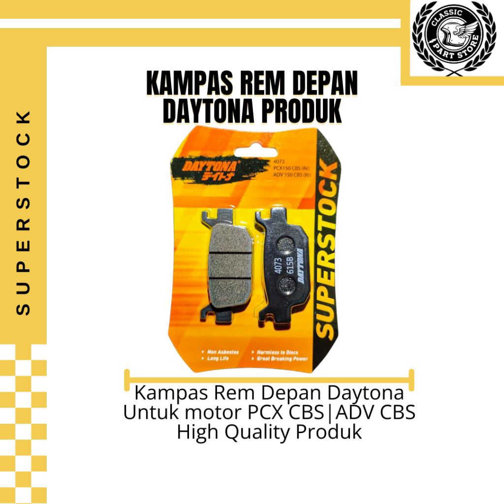 Kampas Rem Depan Daytona Untuk Motor PCX 150 CBS PCX 160 CBS ADV 150 CBS ADV 160 CBS