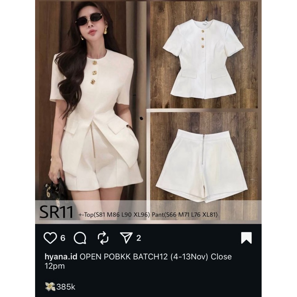 NEW ONE SET BKK TOP AND PANTS IN WHITE | NOT DUMA THIS IS APRIL OUDRE MAVEN LOVE BONITO WEAR THREEK 
