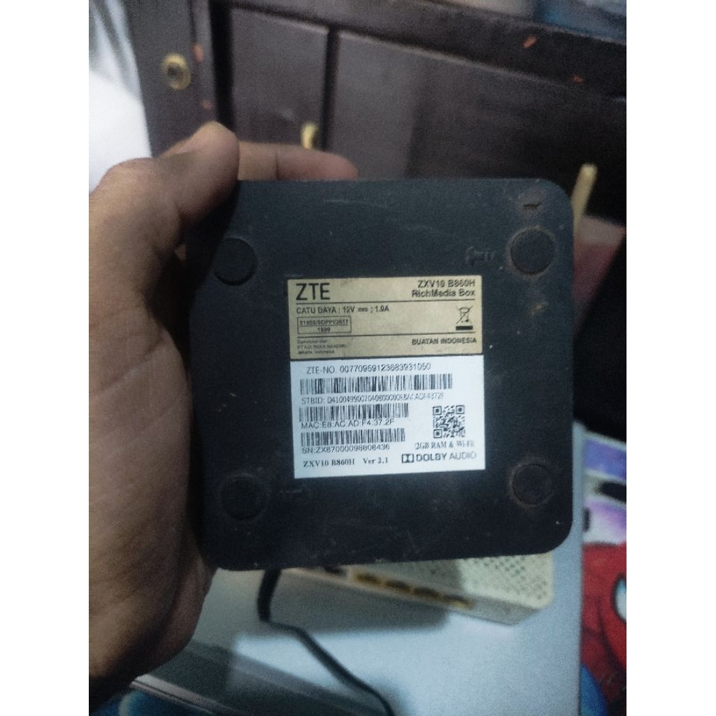 Stb zte b860 V2 ram 2gb