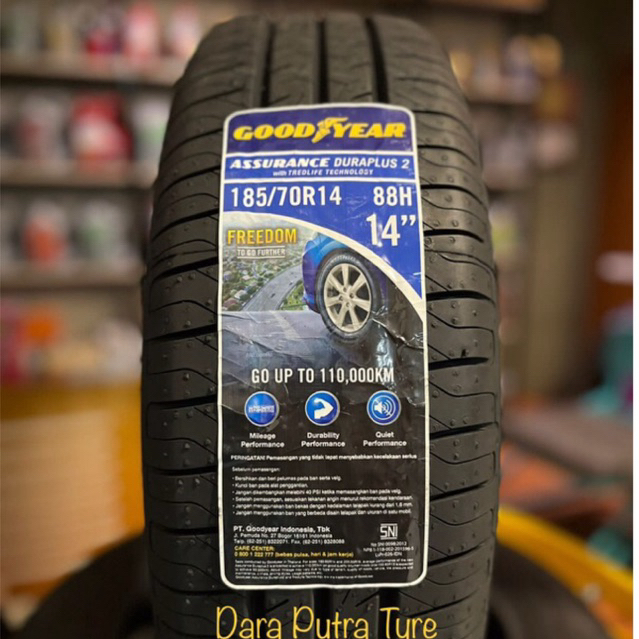 Ban 185/70 R14 88H Assurance Duraplus 2 Goodyear 185 70 14 ( Avanza & Xenia )