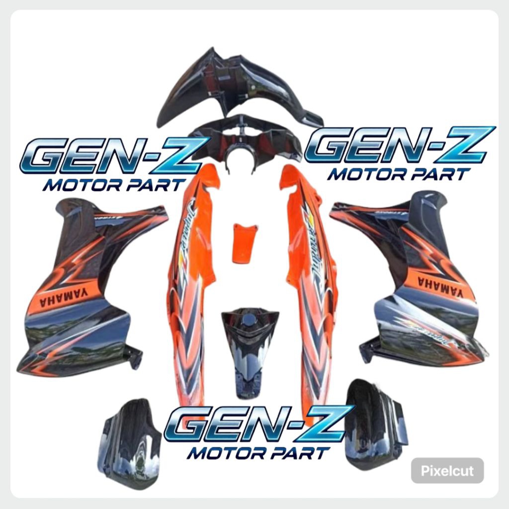 FULL BODY HALUS YAMAHA JUPITER Z NEW JUPITER Z BURHAN HITAM ORANGE