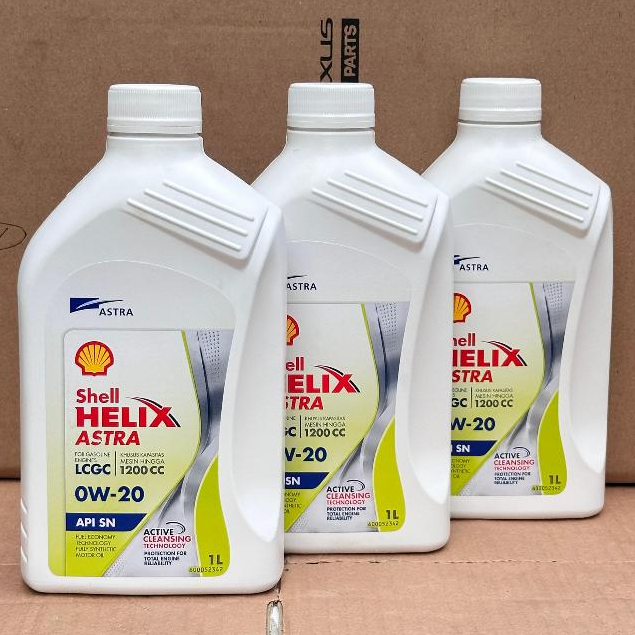 Shell Helix Astra 0W-20 API SN Full Economy Tech & Full Synthetic Active Cleansing Produk Original