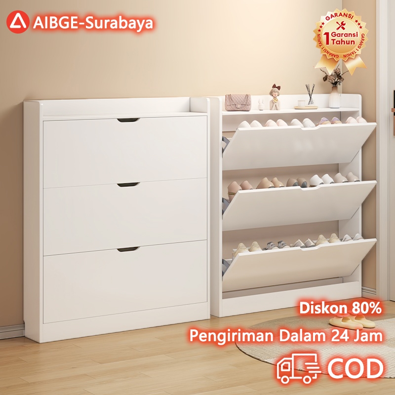 [Surabaya Express]Lemari Sepatu Rak Sepatu Kayu Rak Sepatu Lemari Sepatu Tertutup Lemari Sepatu Mini