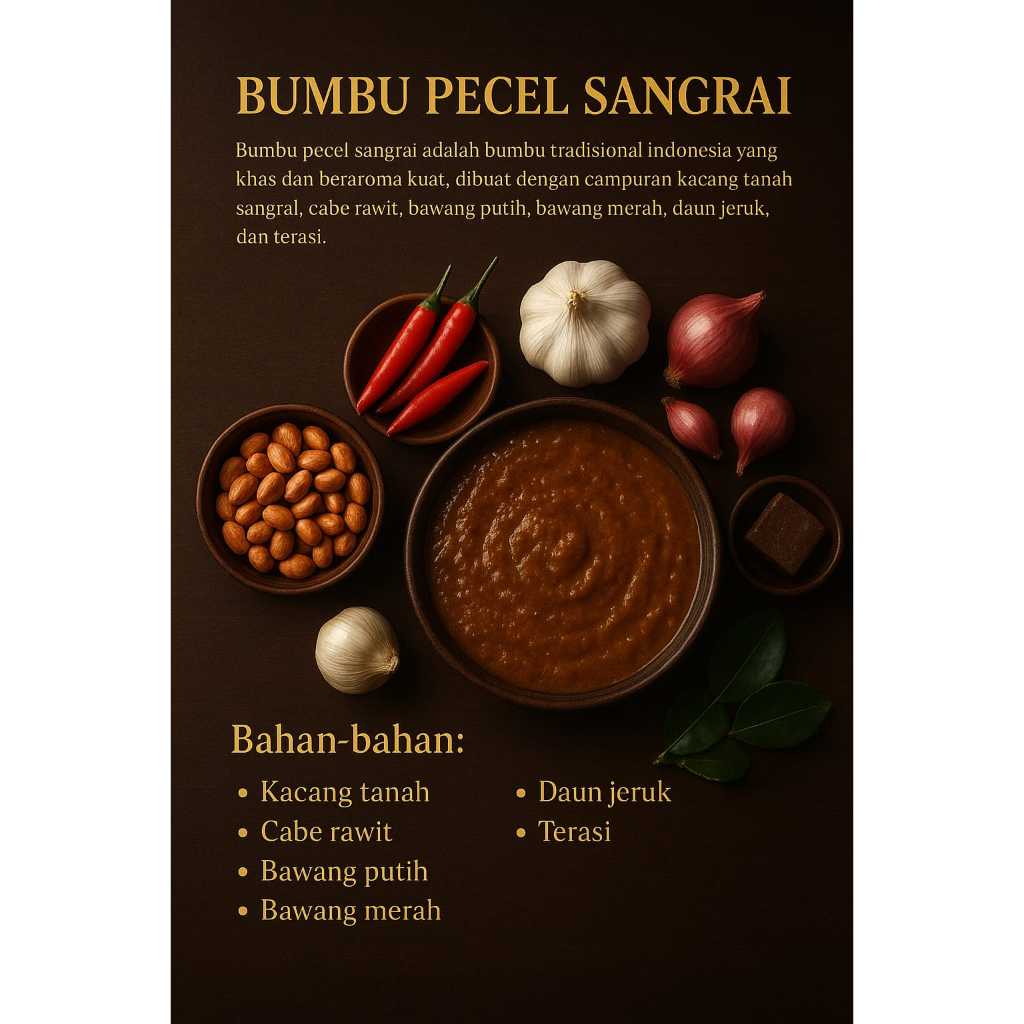 Sambel pecel BUMBU PECEL SANGRAI 1 KG