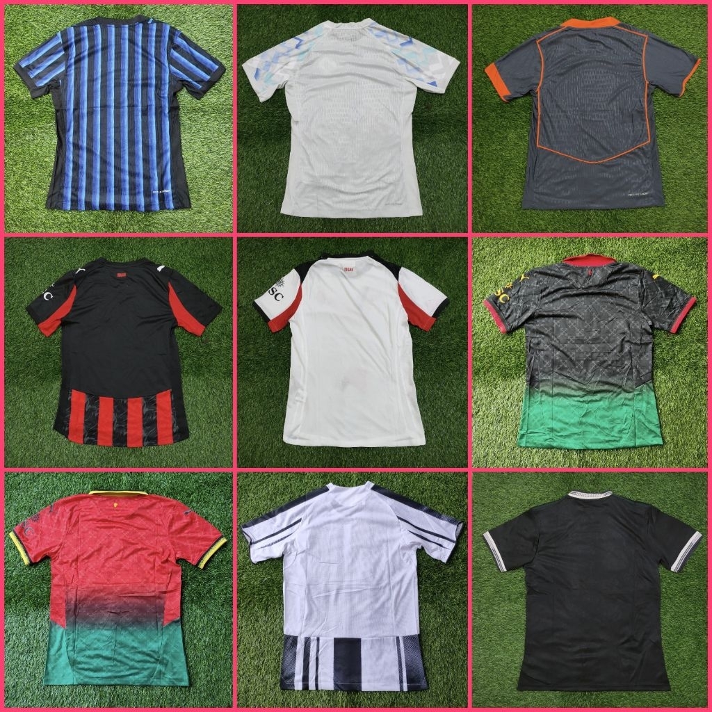 JERSEY BOLA PLAYER ISSUE PI LIGA ITALIA HOME AWAY 3RD 2025 2026 INTER MILAN AC MILAN