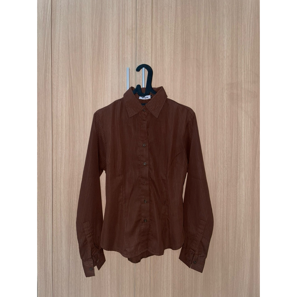 PRELOVED WISPIE GIRL BOSS FITTED SHIRT | BOSS BROWN