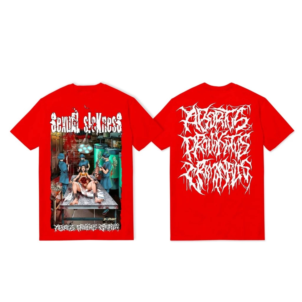ORIGINAL TSHIRT SEXUAL SICKNESS - Abortus provocatus Criminalis (Red)