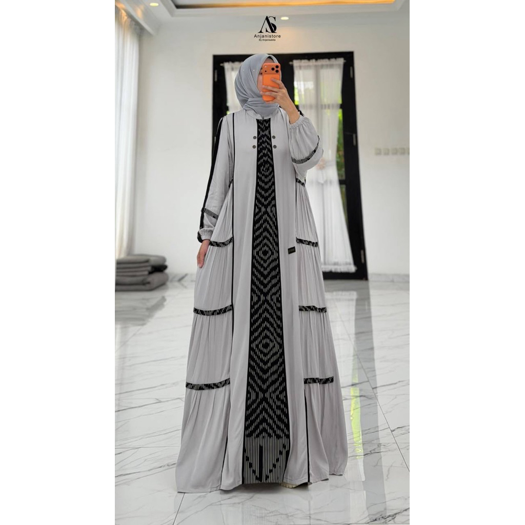 ANJANISTORE etnic series ((ready stok)) /gamis twill uniqlo ori anjanistore/dress anjanistore