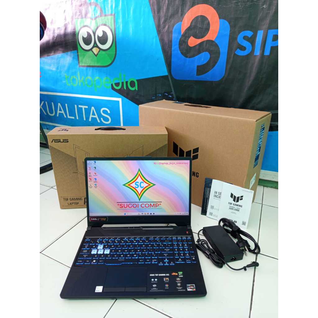 Laptop ASUS TUF GAMING A15 /AMD Ryzen 7 7435HS/ 16GB / 512GB || SECOND LIKE NEW BERKUALITAS DAN BERG