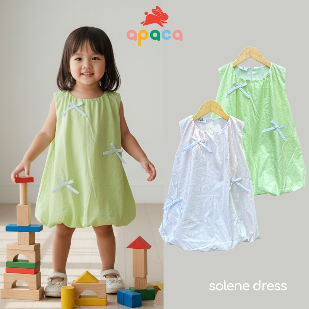 apaca - Solene Dress - Dress anak perempuan model balon - baju anak cewek