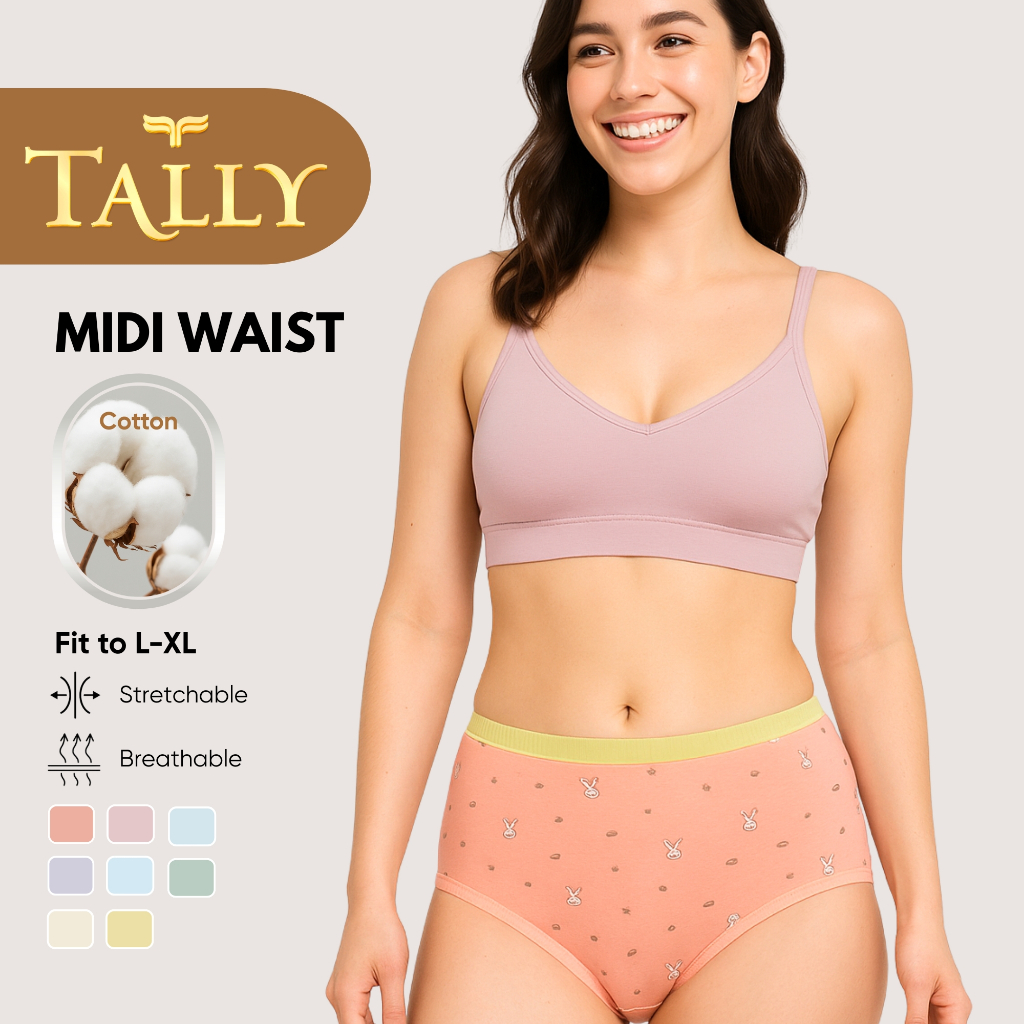 TALLY Sarwendah CD 1453 Celana Dalam Wanita Bahan Katun Fit to L - XL Motif Cerah