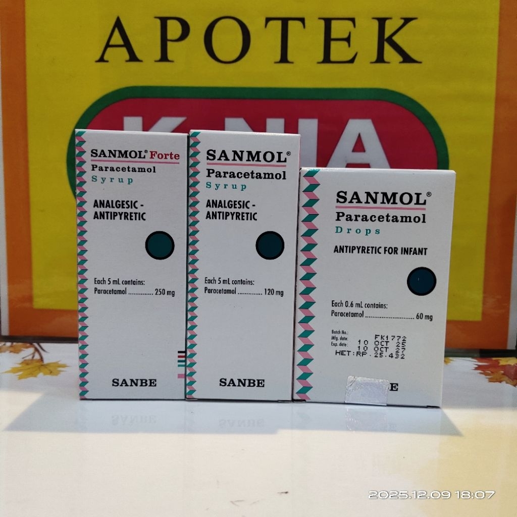 Sanmol Paracetamol sirup penurun panas Anak dan bayi