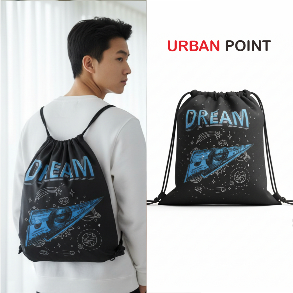 Tas Serut Pria Futsal - Tas Serut Streatwear Motif Dream - Stringbag