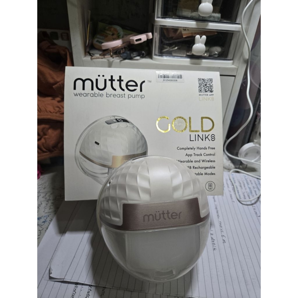 Preloved Mutter Gold Link Pompa Asi Handsfree