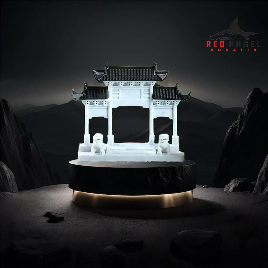 miniatur gapura  motif marmer kuil super realistic aquascape paludarium diorama