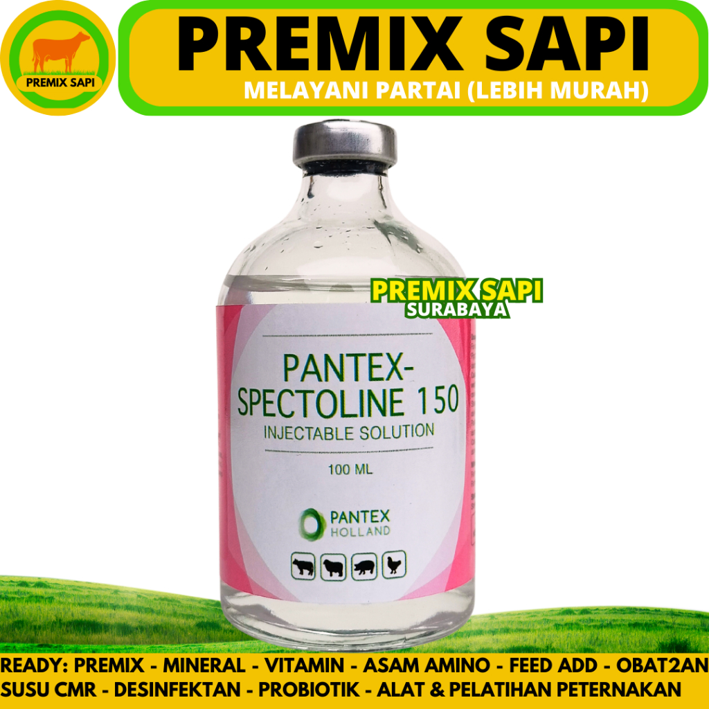 PANTEX SPECTOLIN 100ML - Obat Snot Cekrek Ngorok CRD Complex Ayam Ampuh - Like LS Injection Interspe