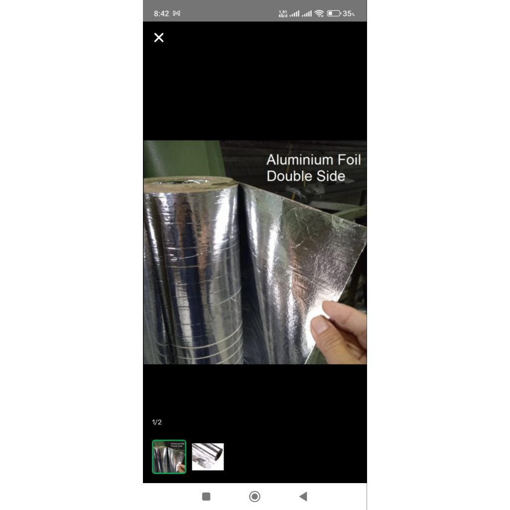 ALUMINIUM FOIL ATAP DOUBLE WOVEN