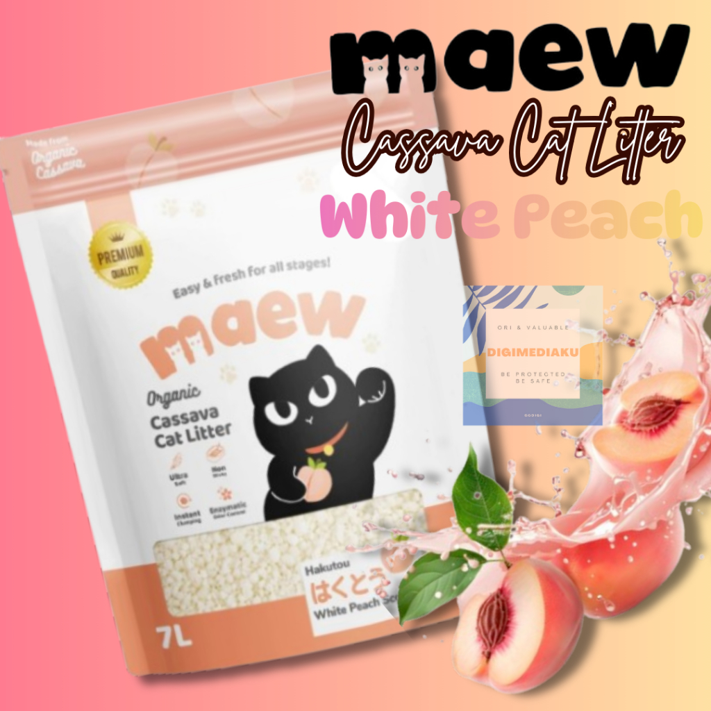 MAEW CASSAVA CAT LITTER 7L MAEW ORGANIC TOFU CAT LITTER PREMIUM DARI SINGKONG