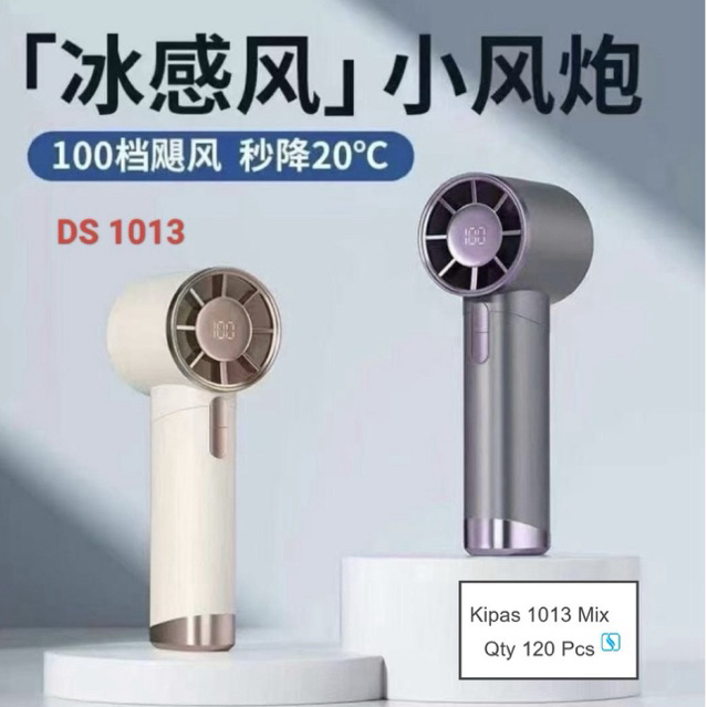 Kipas Mini Portable 100 Gear Wind Wuji Handheld Fan Model DS1013