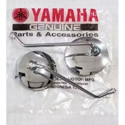 SEPASANG SPION MOTOR YAMAHA FINO FINO KARBU FINO LAMA FINO FI 115 FINO FI 125  TANGKAI PANJANG KROM