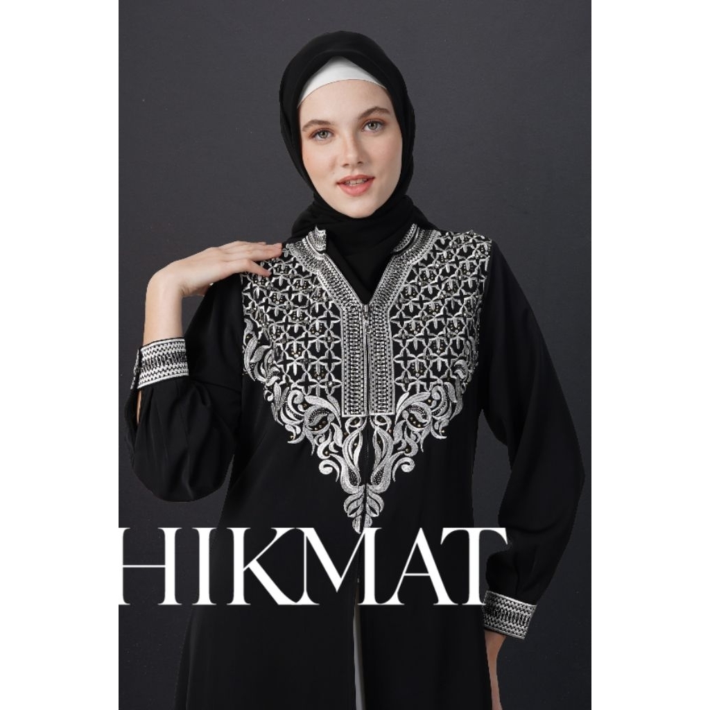 Abaya Hikmat A2111-02 Gamis mewah Elegan baju muslim wanita